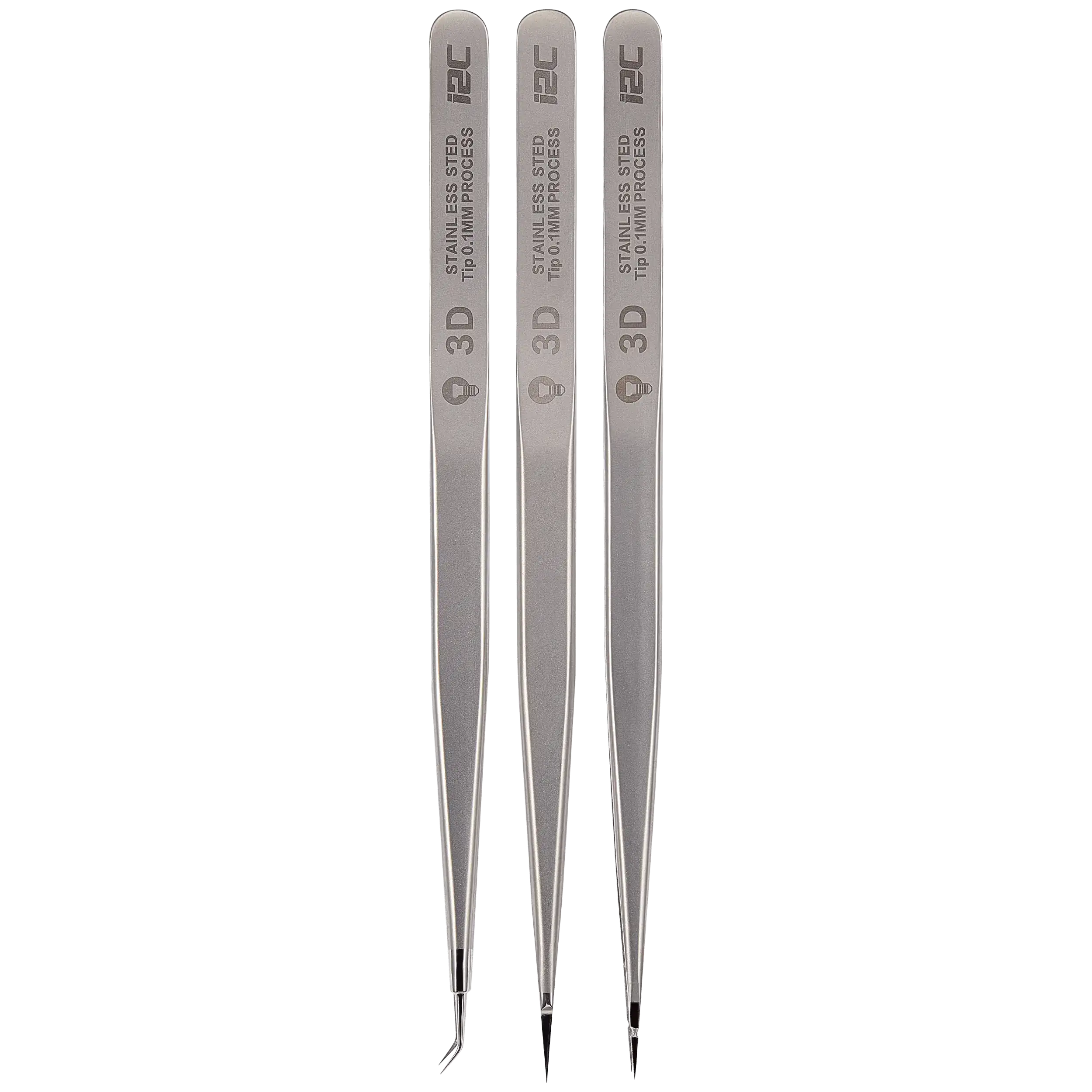 I2C NS02 / NS03 / NS04 Super Hard Alloy 3D Tweezers Set (3 Piece Set)