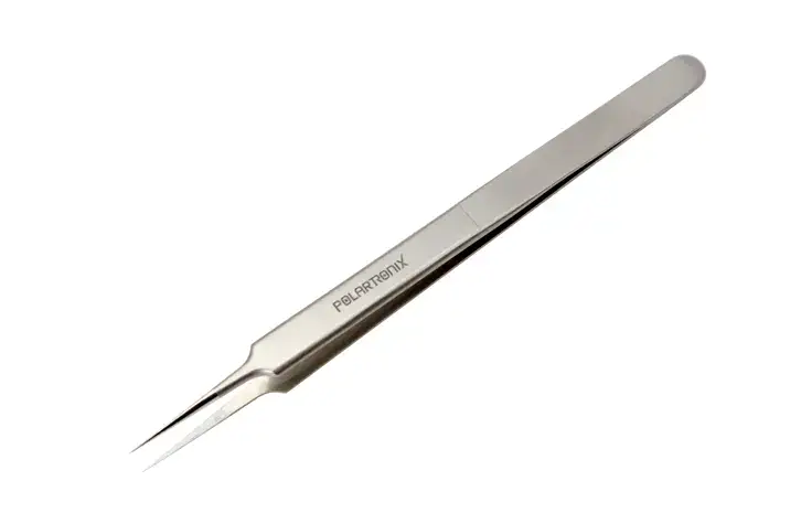 PolarTronix Micro Soldering Straight Ultra-Fine Tip Tweezers (0.15mm) Non-Magnetic / ESD-Safe