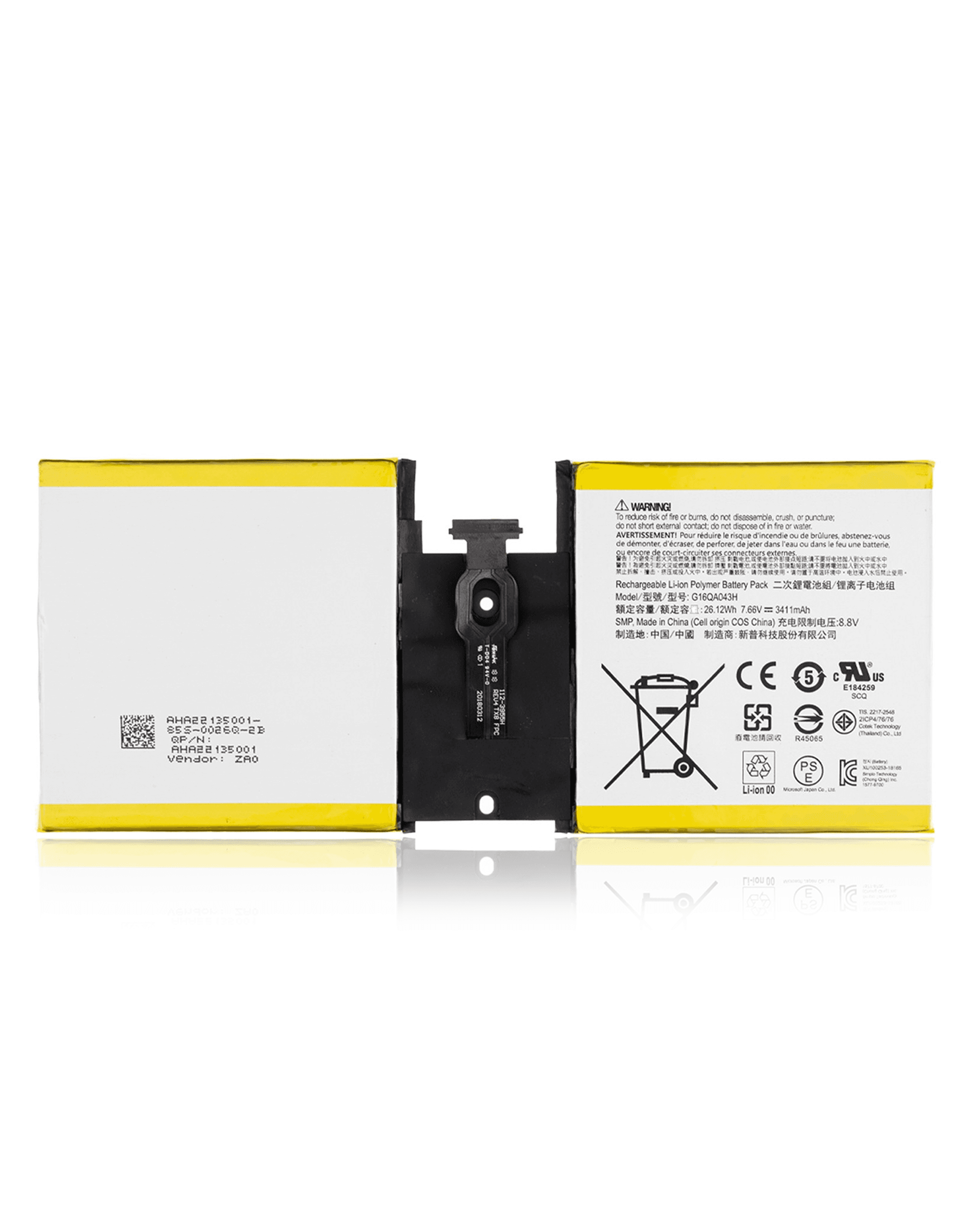 Replacement Battery For Microsoft Surface Go (1824 / 1825) (G16QA043H)