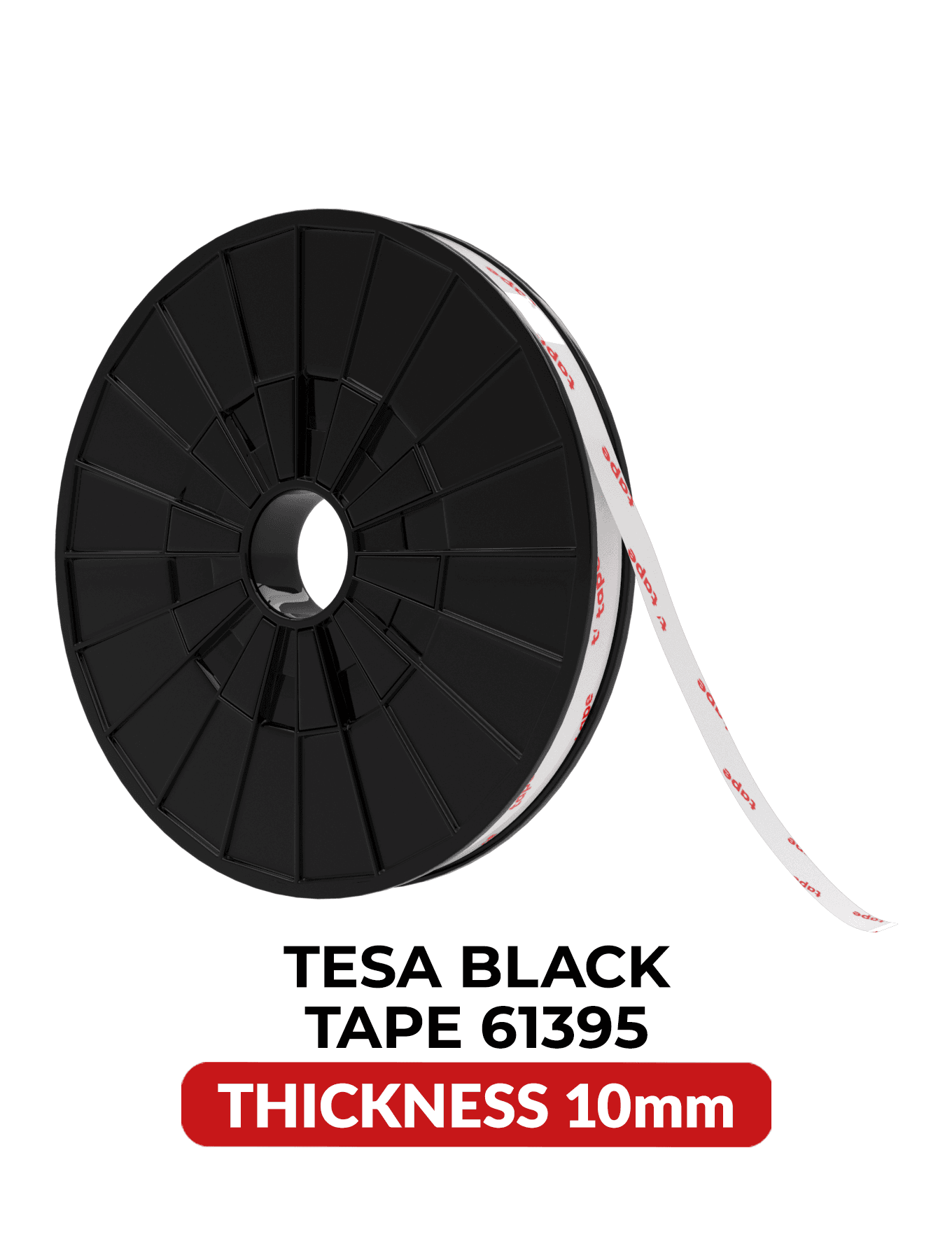 Tesa Model # 61395 Double-Sided Acrylic Black Tape (10mm x 25m)