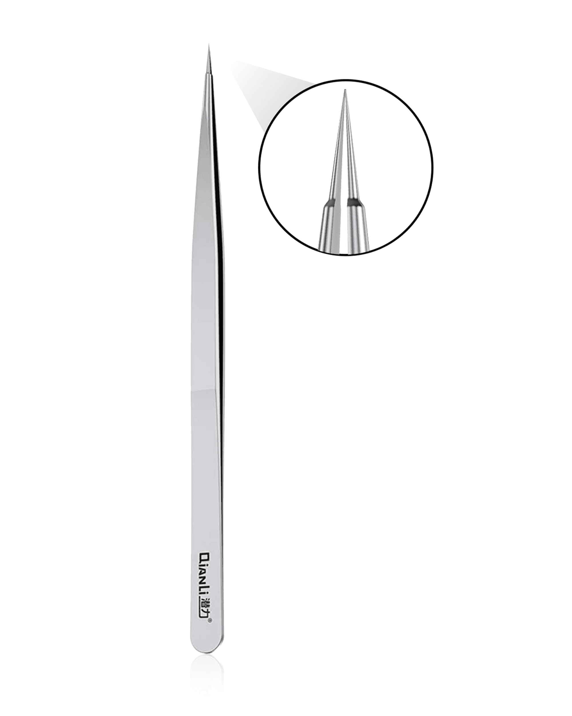 Qianli iNeeZy Handmade Non-Magnetic Stainless Tweezers (Silver - Thin)
