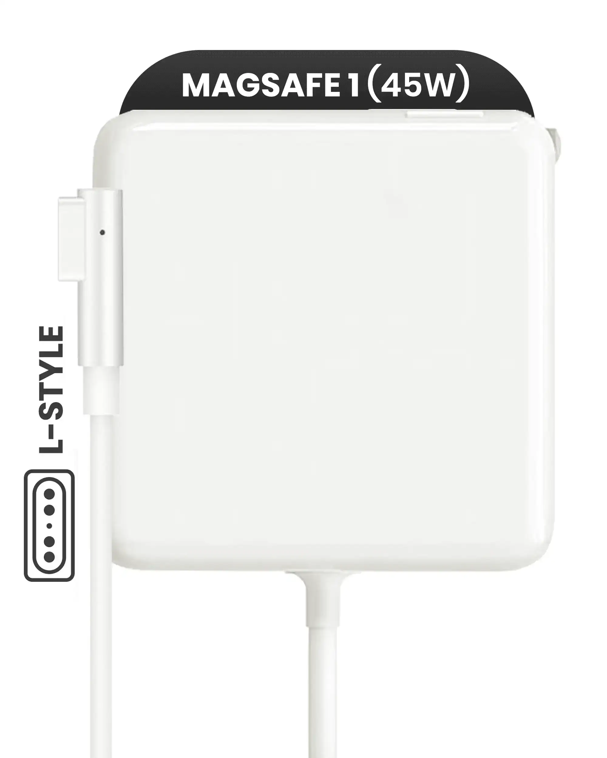 Apple 45W MagSafe 1 Wall Adapter (L-Style) (OEM Grade A/B, Bulk Packaging)