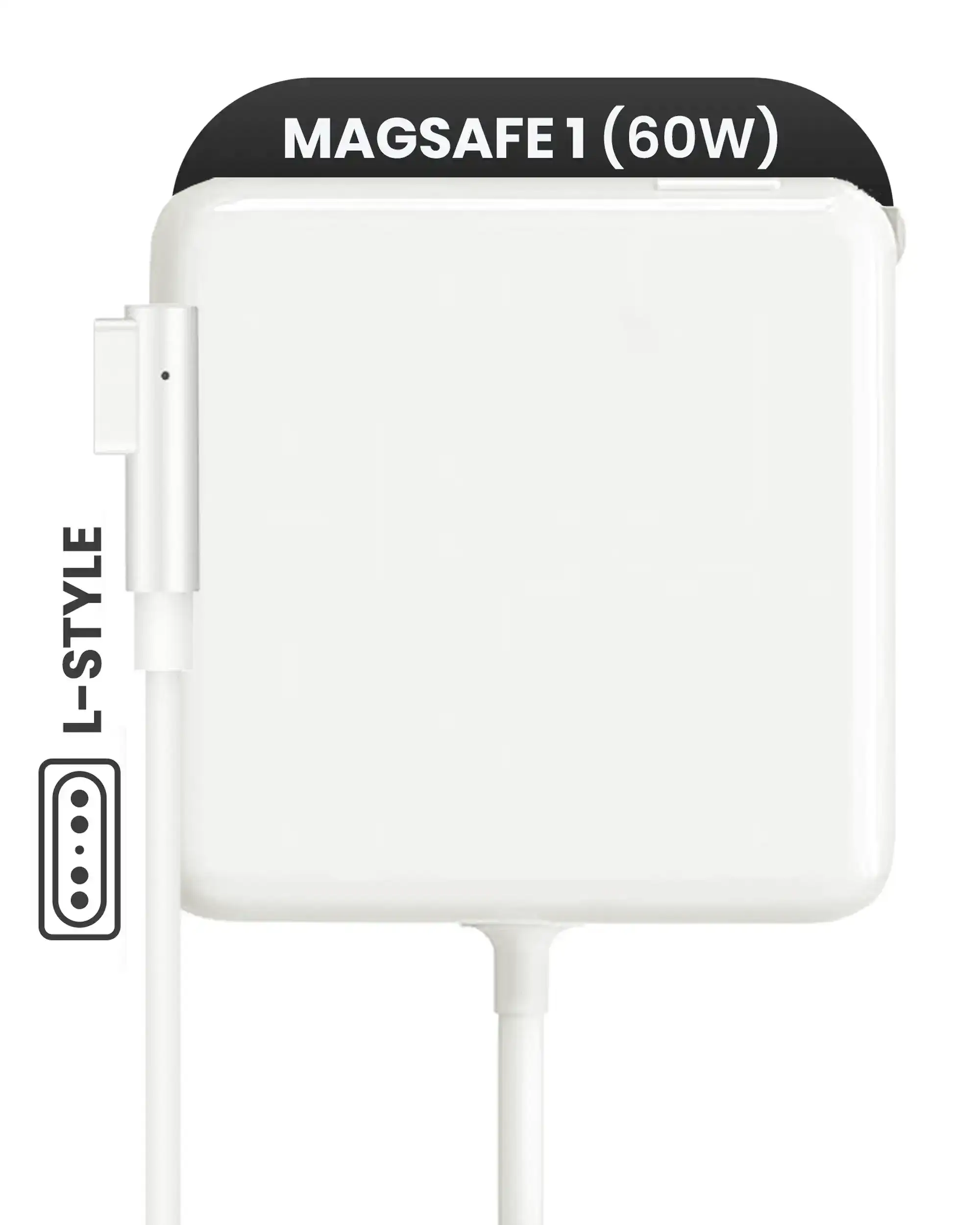 Apple 60W MagSafe 1 Wall Adapter (L-Style) (A1344) (US Version) (OEM Grade A/B, Bulk Packaging)