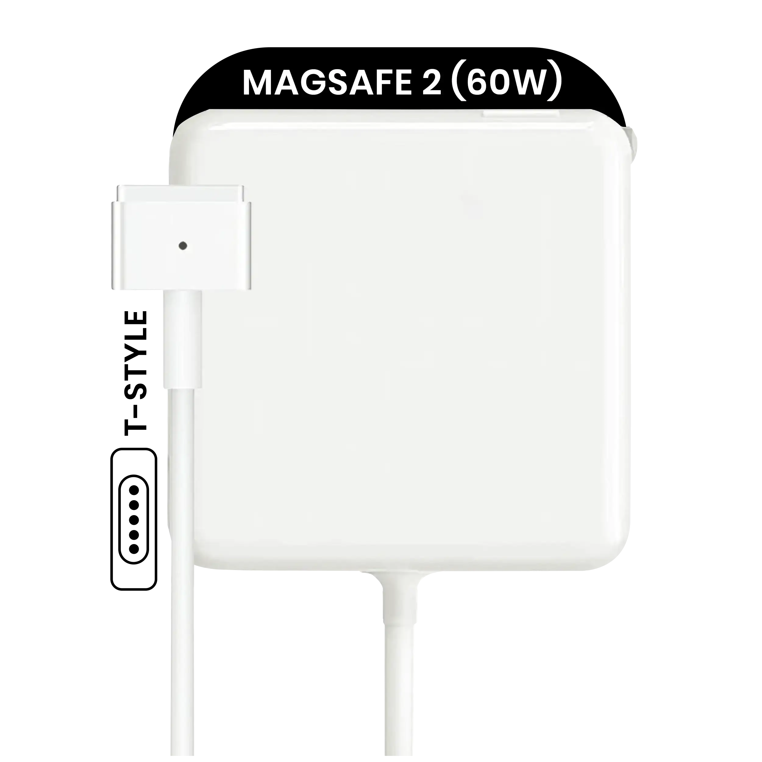 Apple 45W MagSafe 2 Wall Adapter (T-Style) (OEM Brand New, Bulk Packaging)