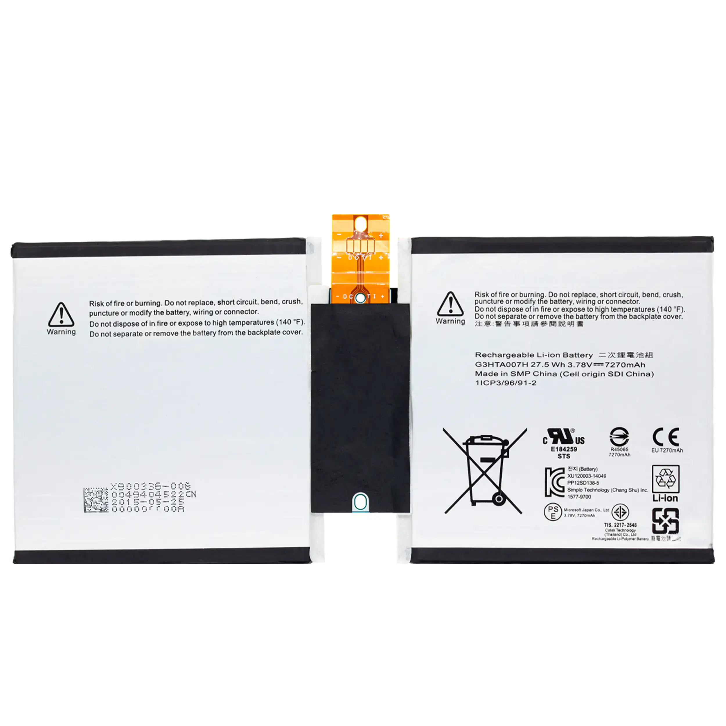 Replacement Battery For Microsoft Surface 3 (1645) (G3HTA007H)