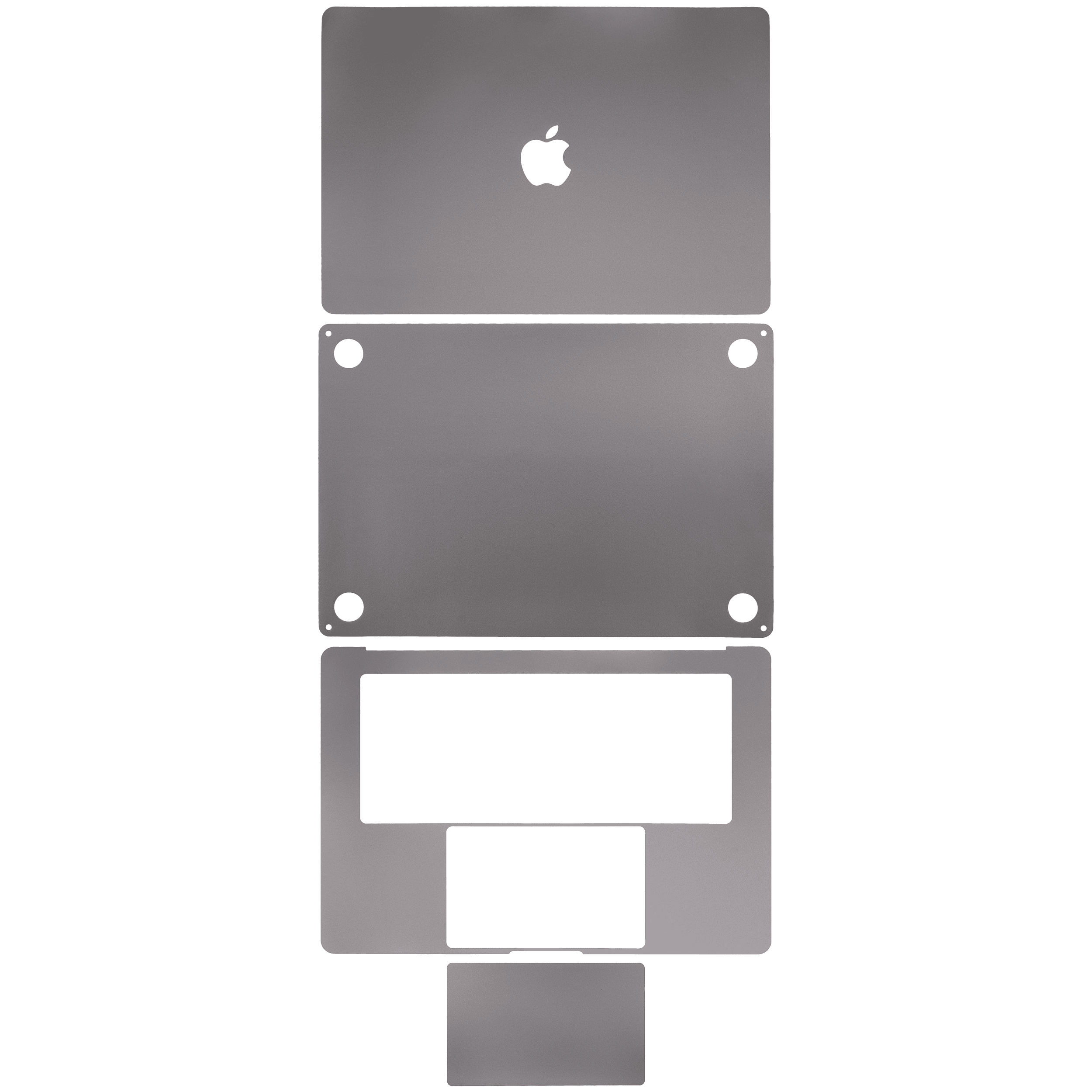 4-in-1 (Top, Bottom, Keyboard, Trackpad) Skin For MacBook Air 15" A2941 (2023) / A3114 (2024) / A3241 (2025) / A3448 (2026) (Space Gray)