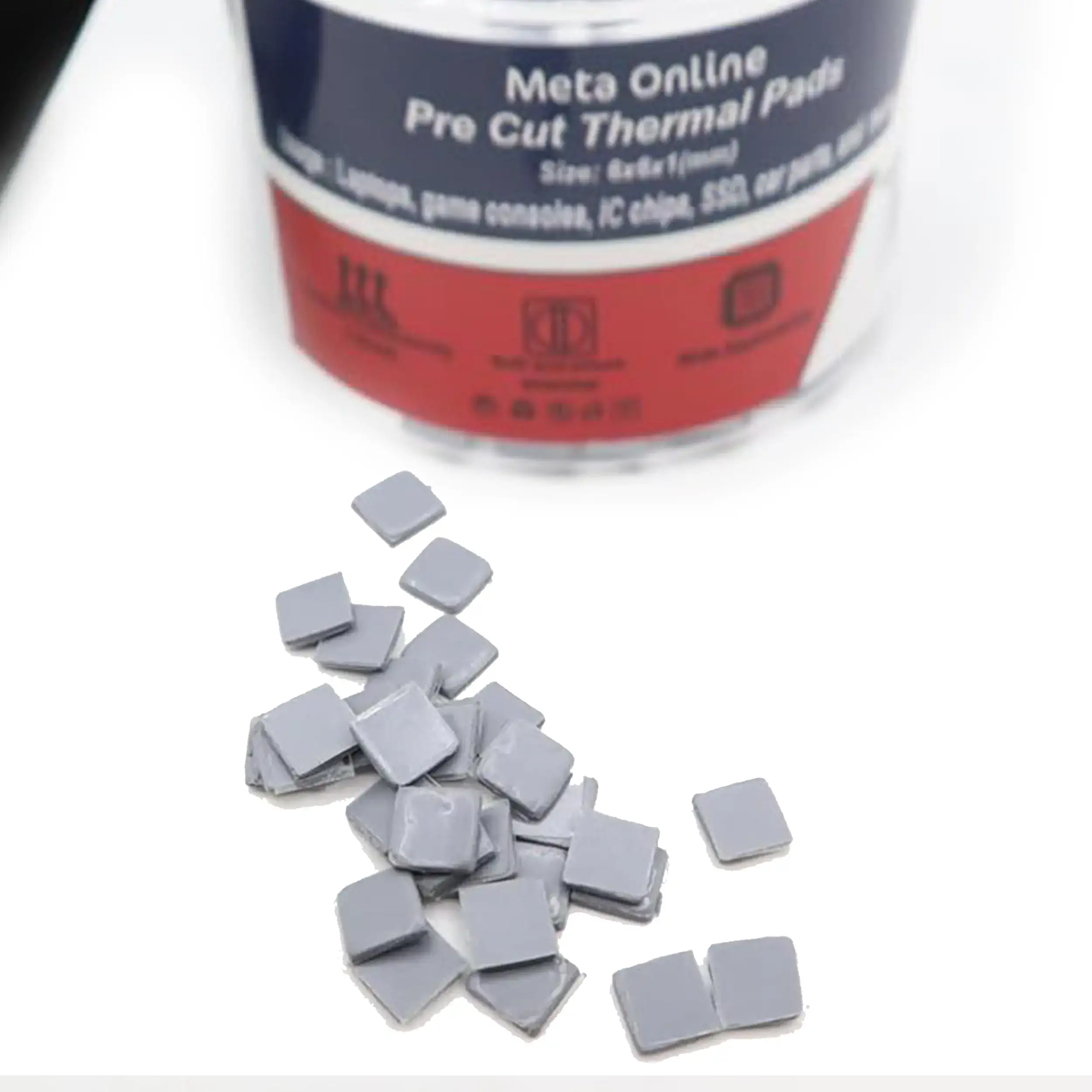 PolarTronix Pre-Cut Thermal Pads For MOSFET / Coil (6 x 6 x 1mm) (100 Pack)