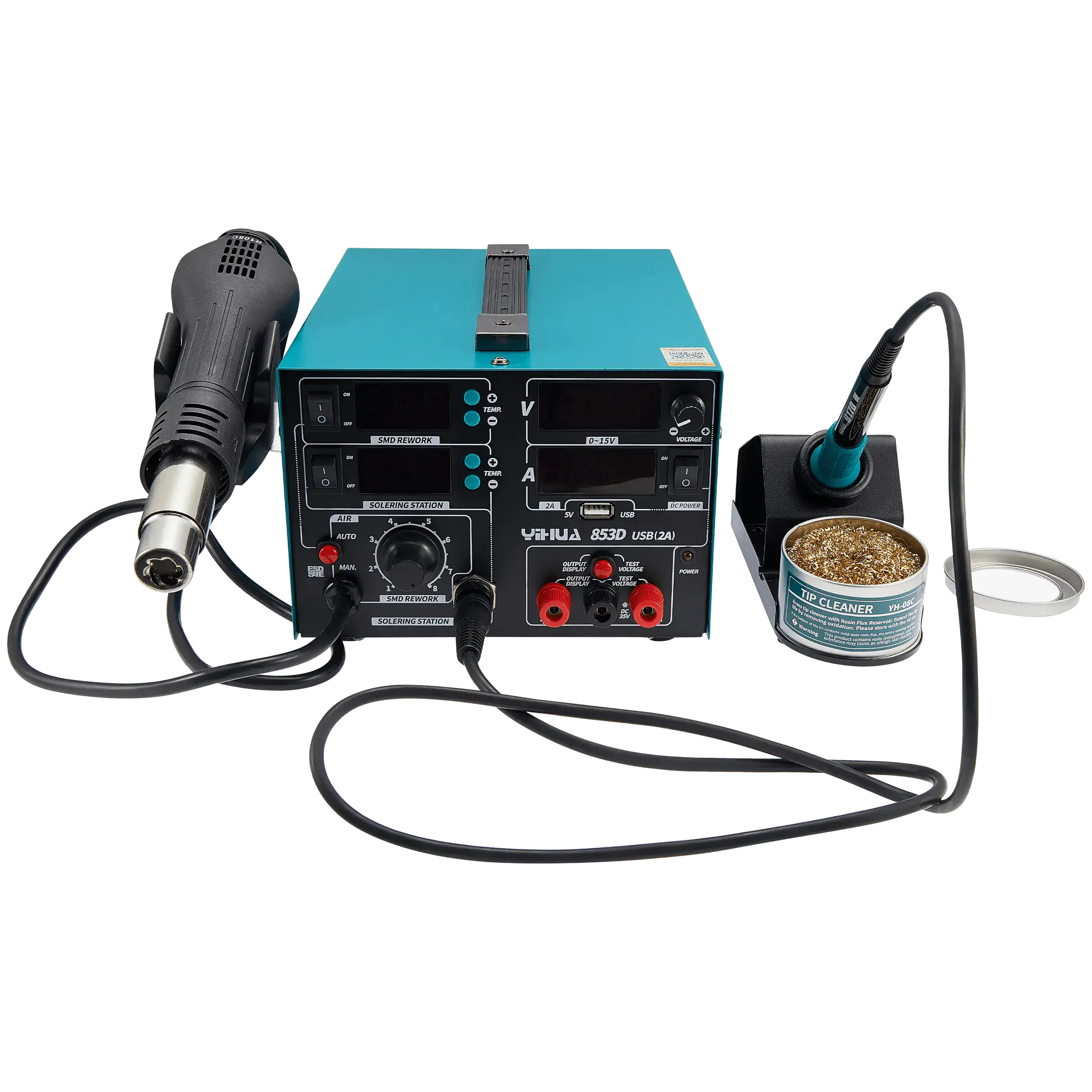3in 1 ReWork Soldering Station (853D) (YiHua) (110V / North American)