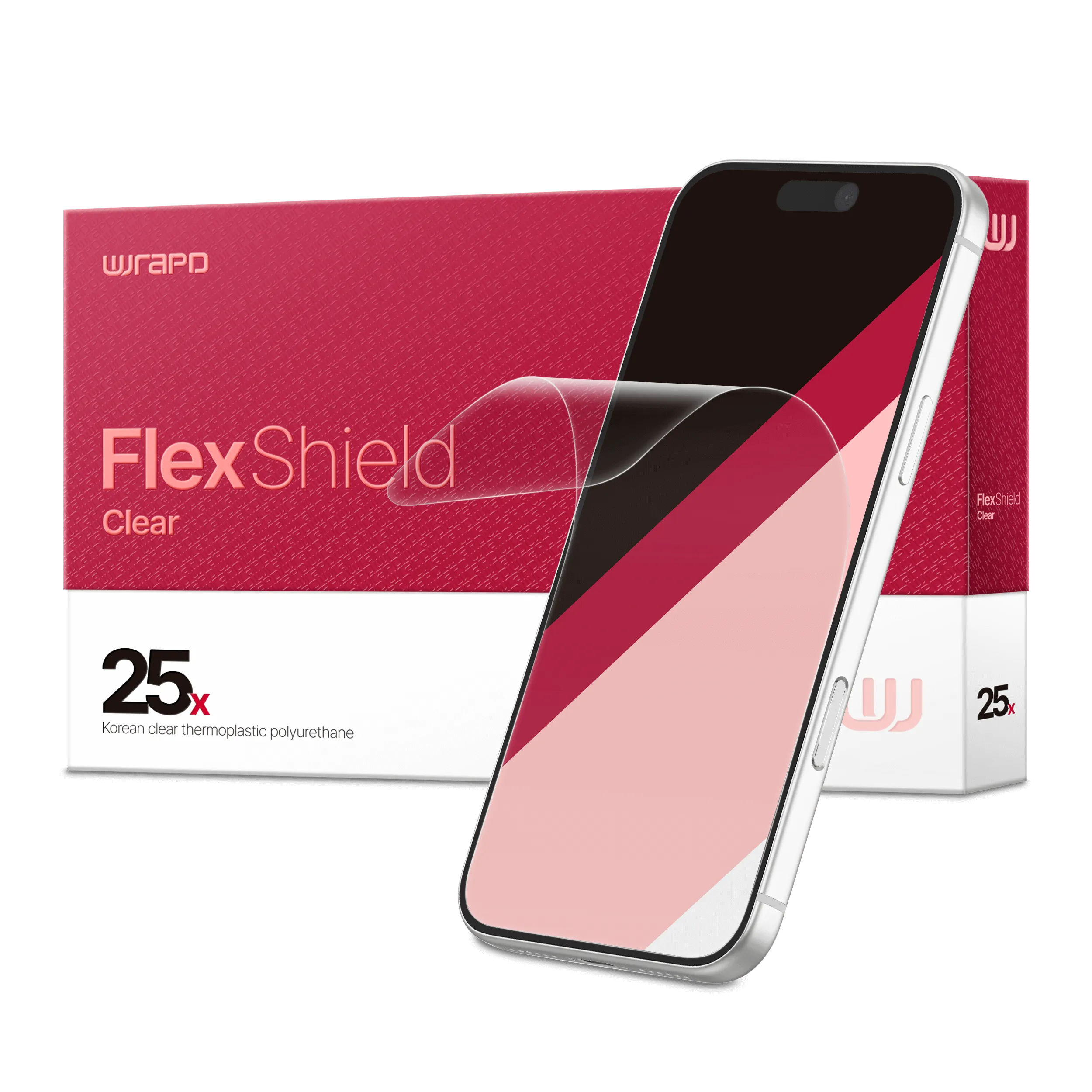 Wrapd FlexShield - TPU Screen Protector Film (25 Pack) (Clear)