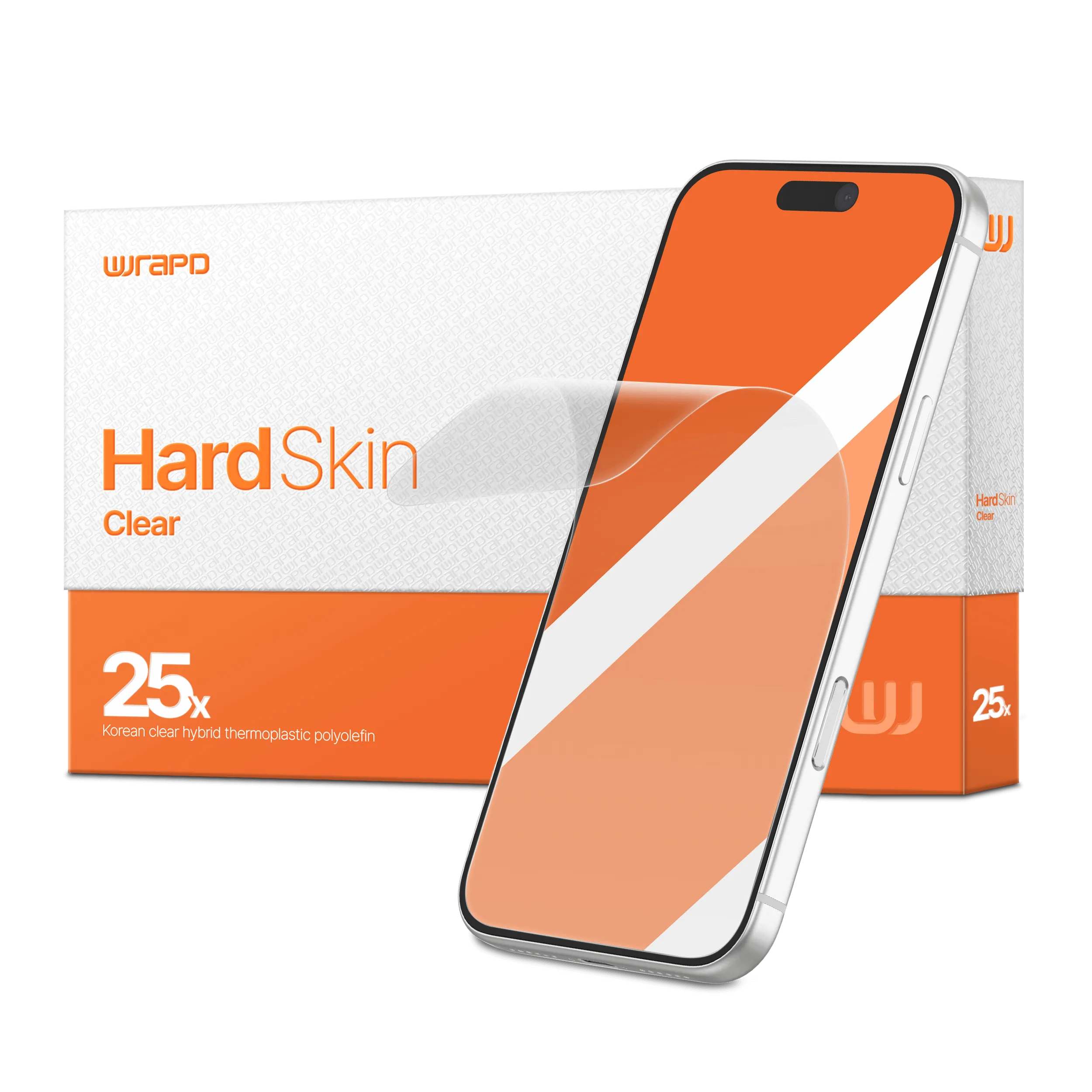 Wrapd HardSkin - TPH Screen & Edge Protector Film (25 Pack) (Clear)