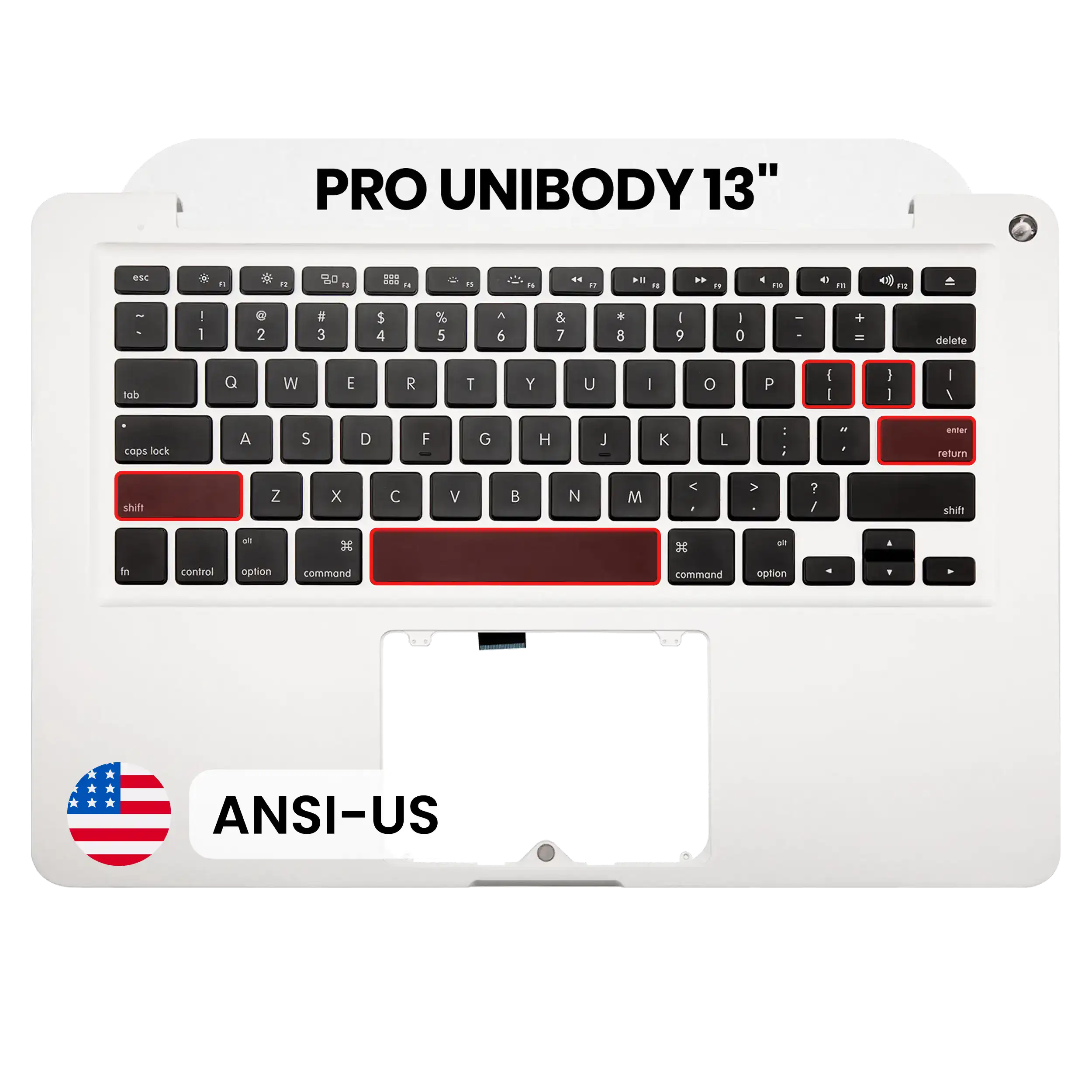 Top Case with Keyboard (ANSI US) For MacBook 13" A1278 (2011-2012)