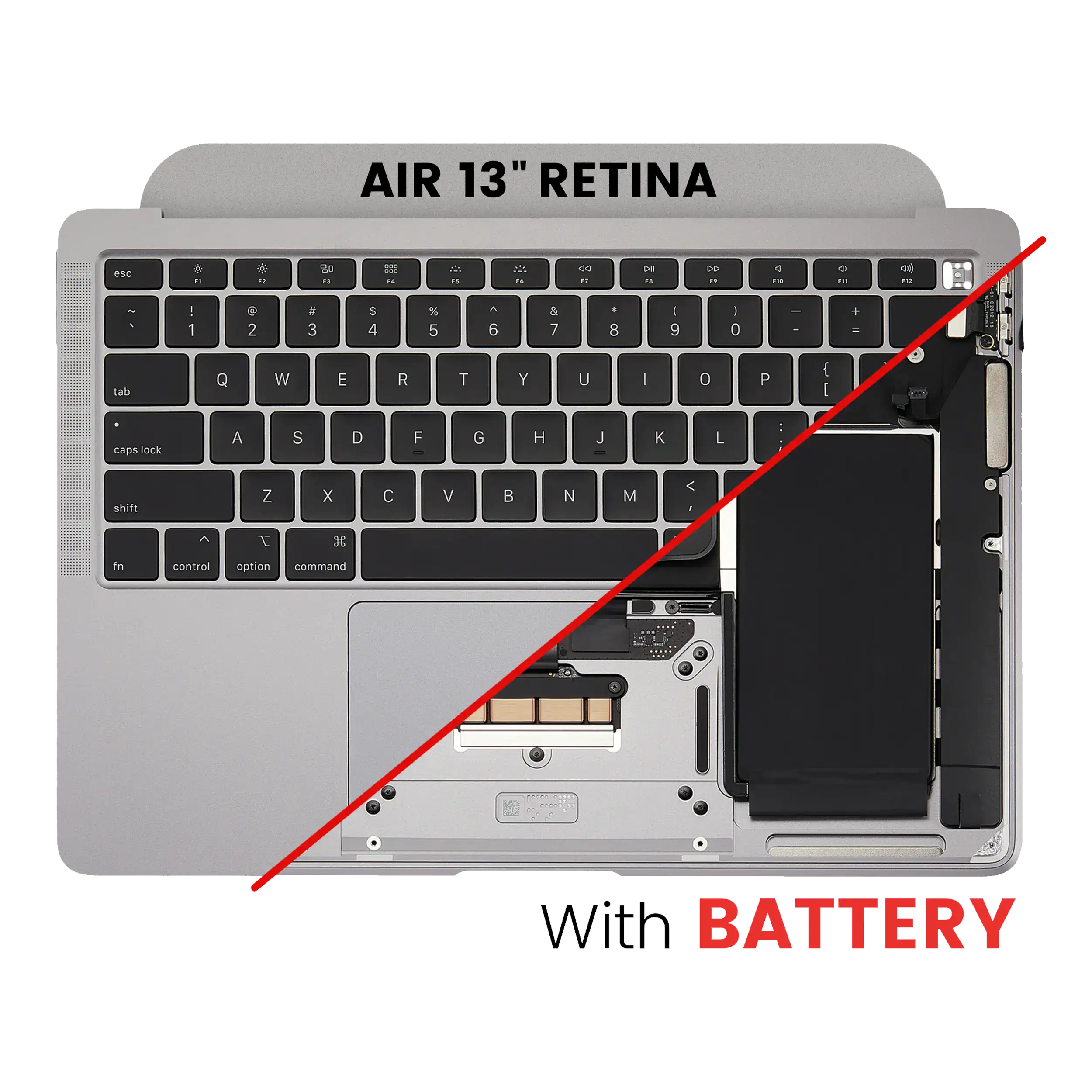 Top Case with Battery and Keyboard (ANSI US) For MacBook Air 13" A2179 (2020) (Space Gray)