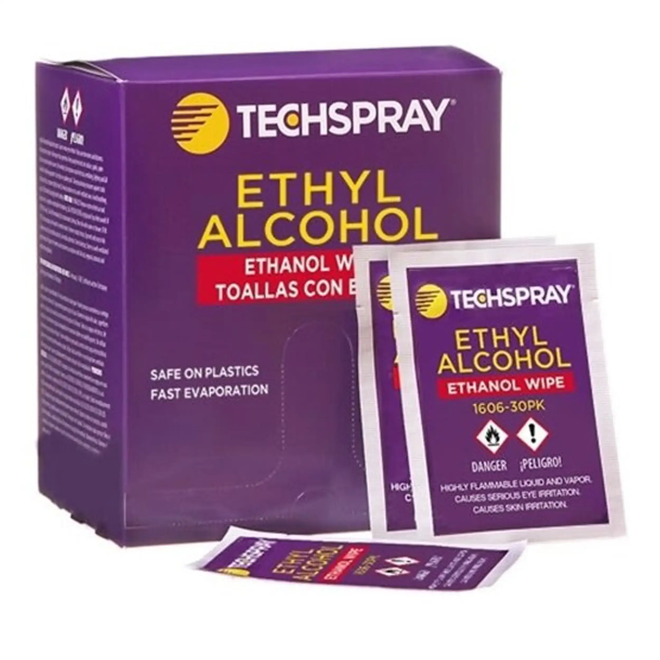 Techspray Ethanol Wipes (1606) For Flux Residue & PCB Cleaning (30 Pack )
