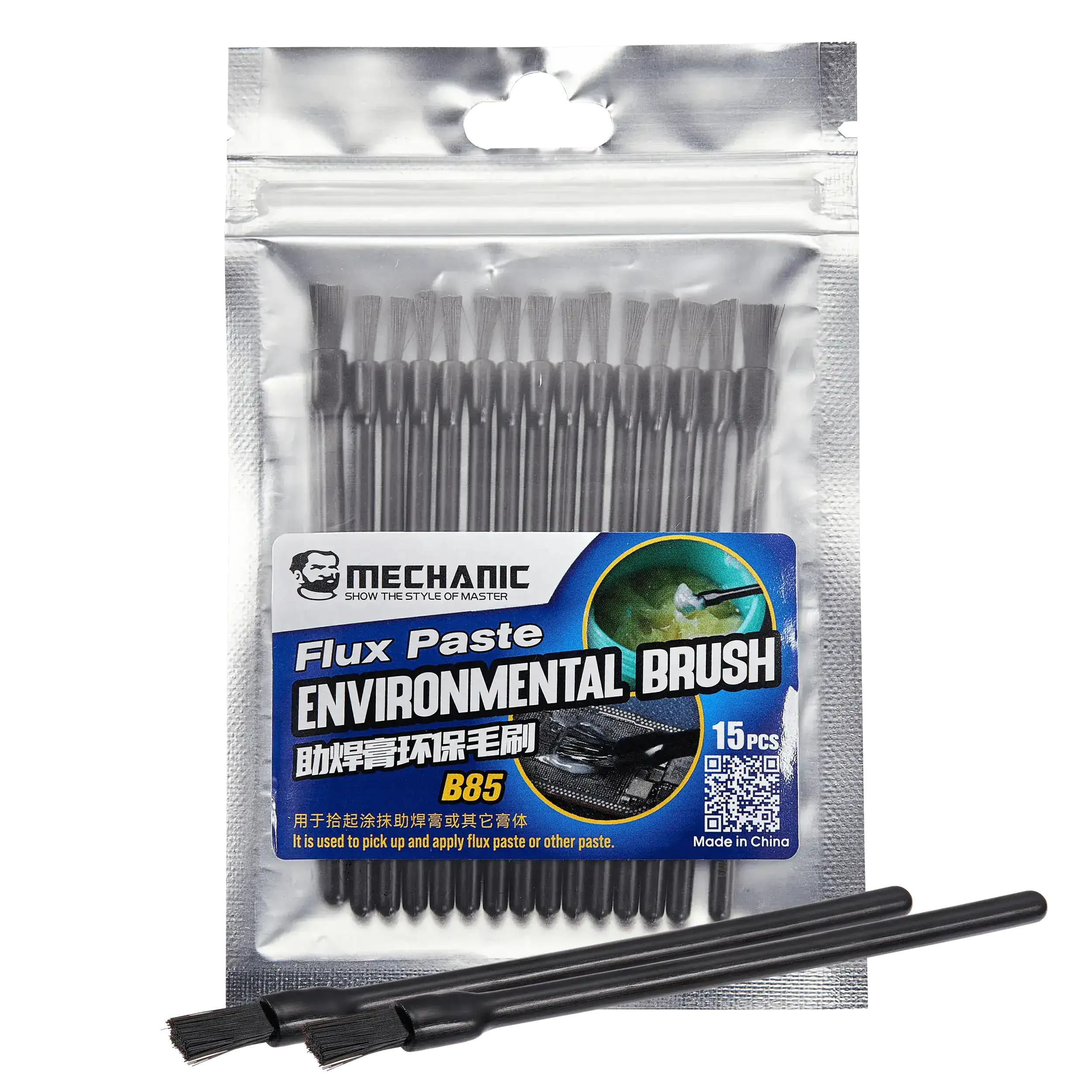 Mechanic B85 Flux Paste Environmental Brush (15 Piece Set)