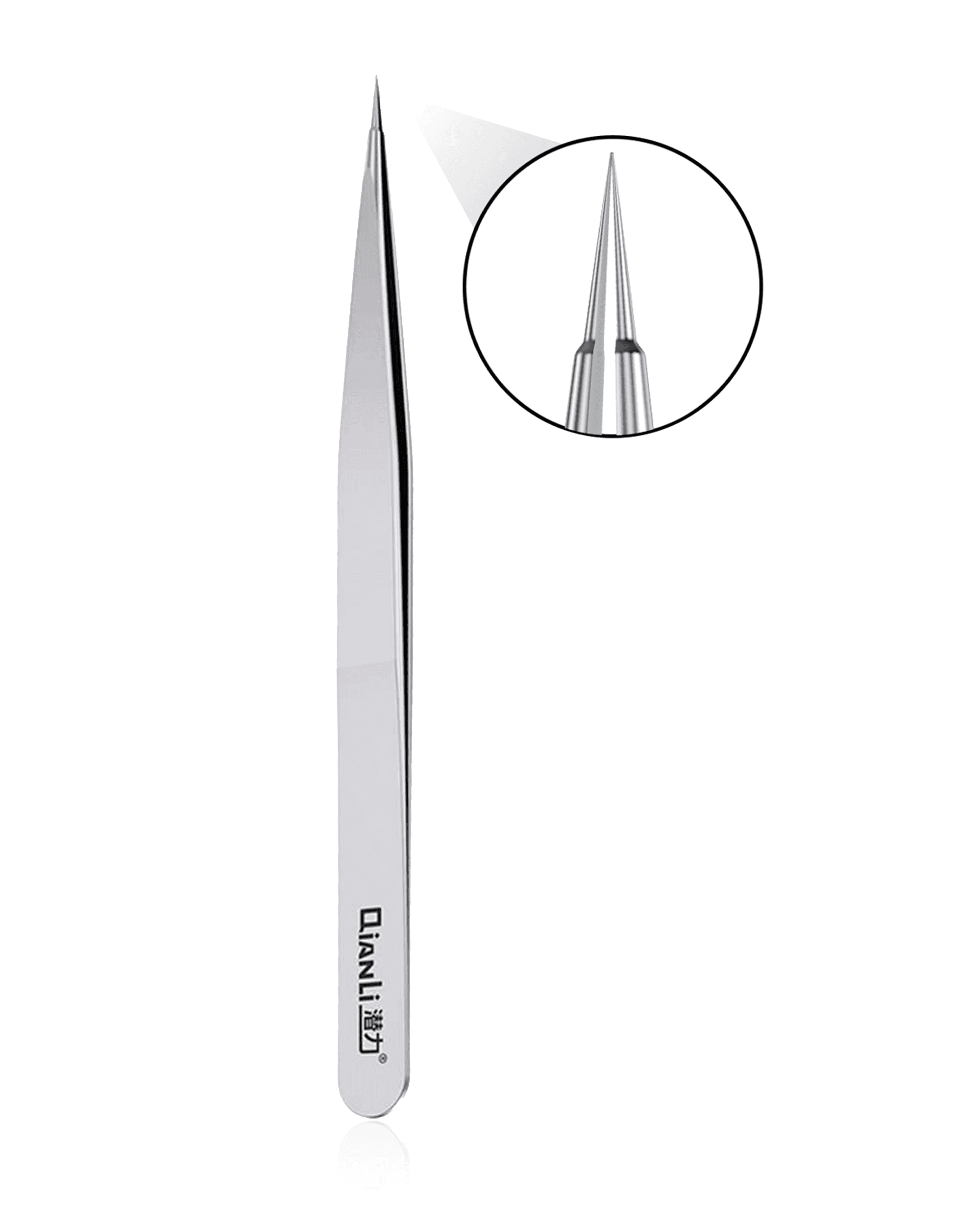 Qianli iNeeZy Handmade Non-Magnetic Stainless Tweezers (Silver - Wide)