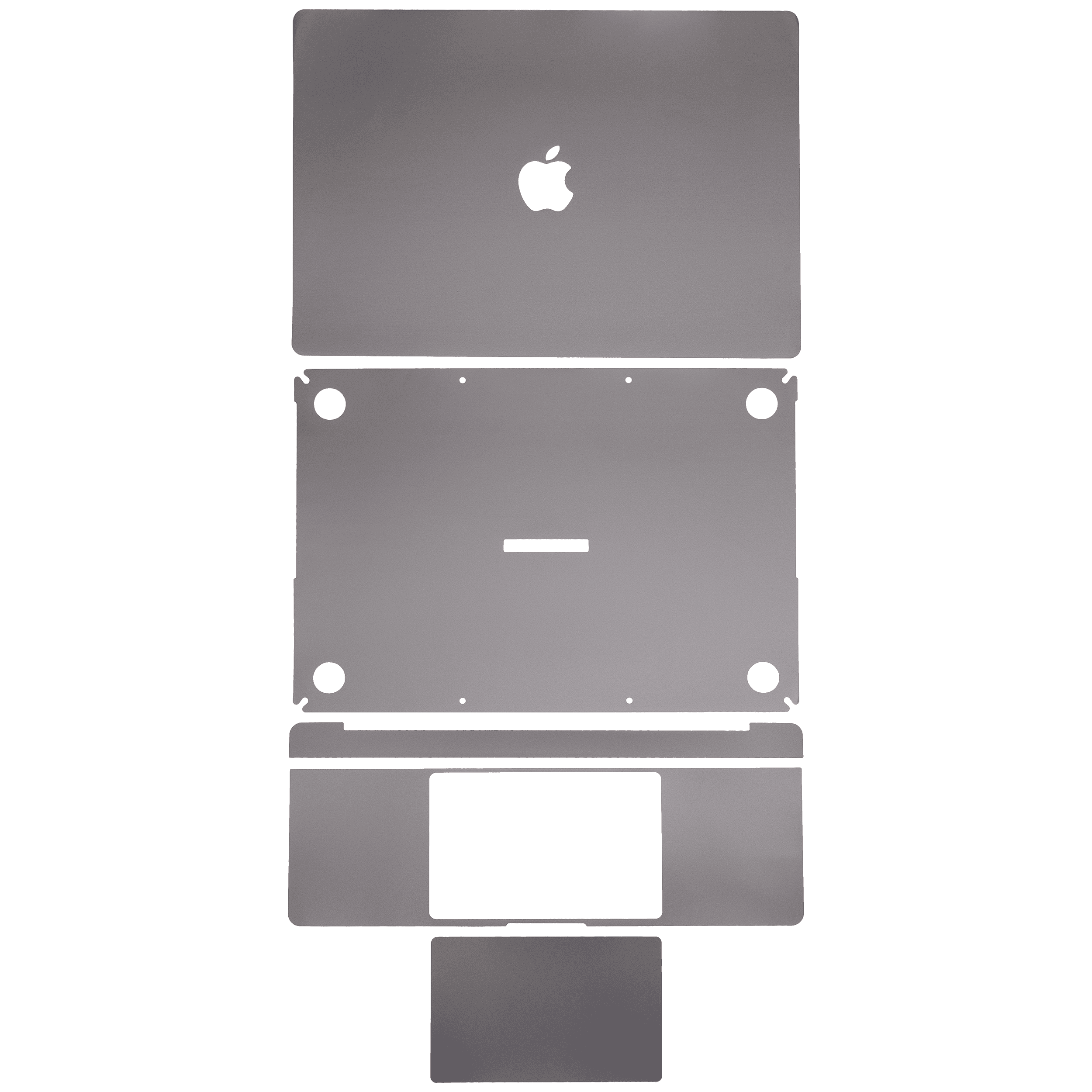 4-in-1 (Top, Bottom, Keyboard, Trackpad) Skin For MacBook Pro 16" A2485 (2021) / A2780 (2023) (Space Gray)