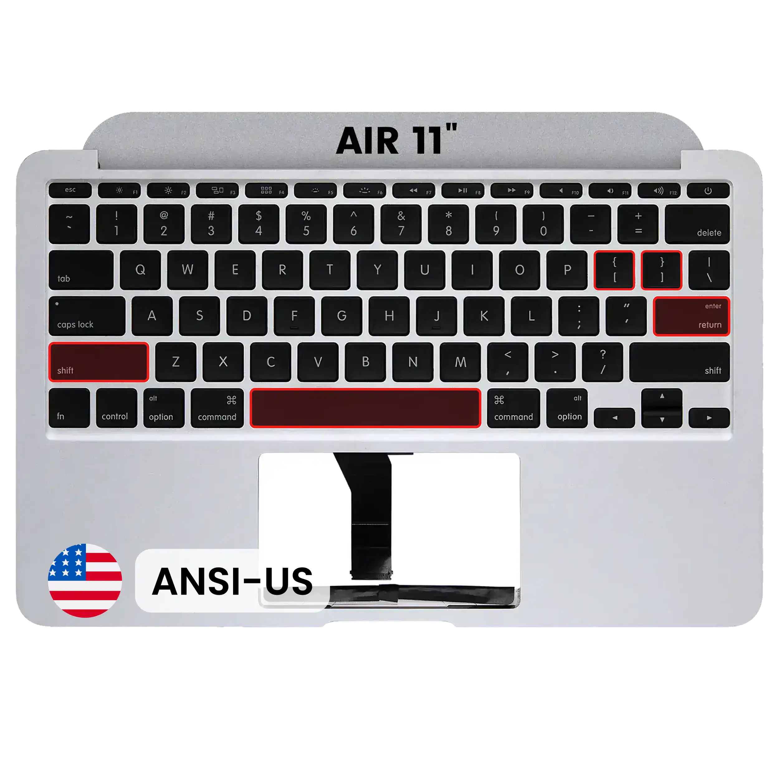 Top Case with Keyboard (ANSI US) For MacBook Air 11" A1370 (2011)