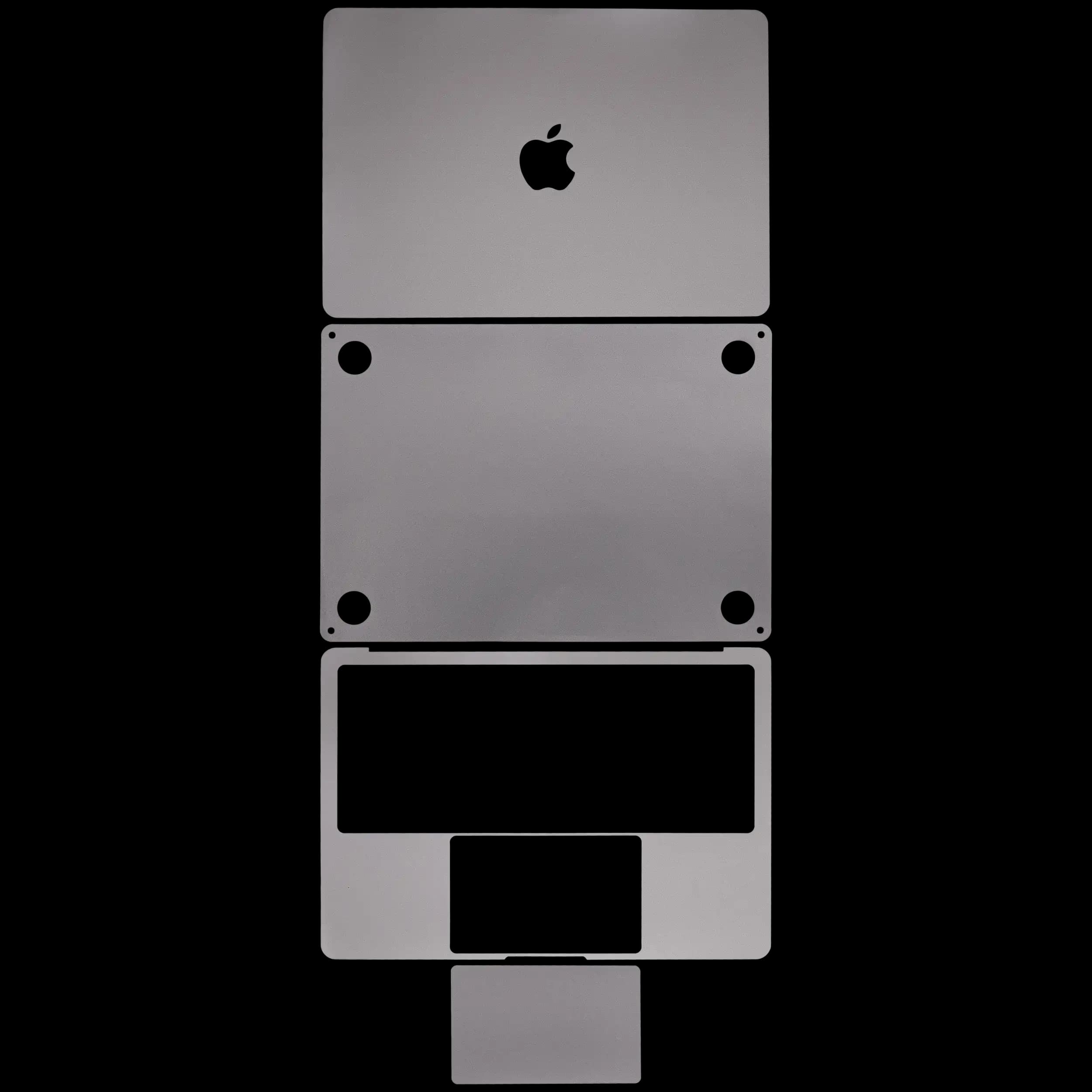 4-in-1 (Top, Bottom, Keyboard, Trackpad) Skin For MacBook Air 13" A2681 (2022) / A3113 (2024) / A3240 (2025) / A3449 (2026) (Space Gray)