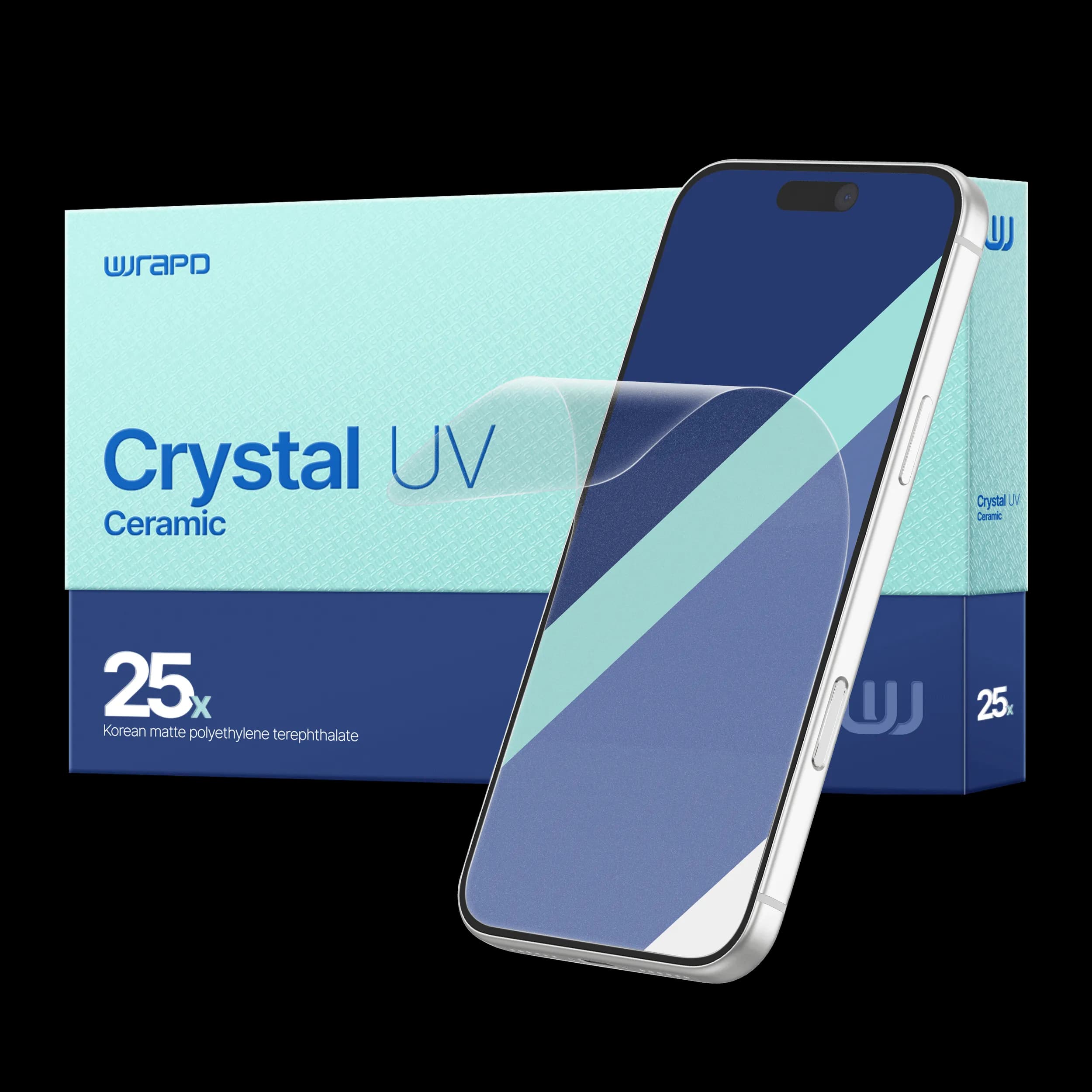 Wrapd Crystal UV - UV PET Screen Protector Film (25 Pack) (Matte)