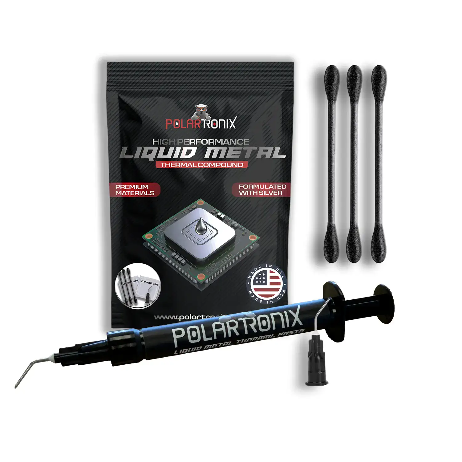 PolarTronix Liquid Metal Thermal Paste For PS5 / PC / GPU 130 W/mK (1.5g)