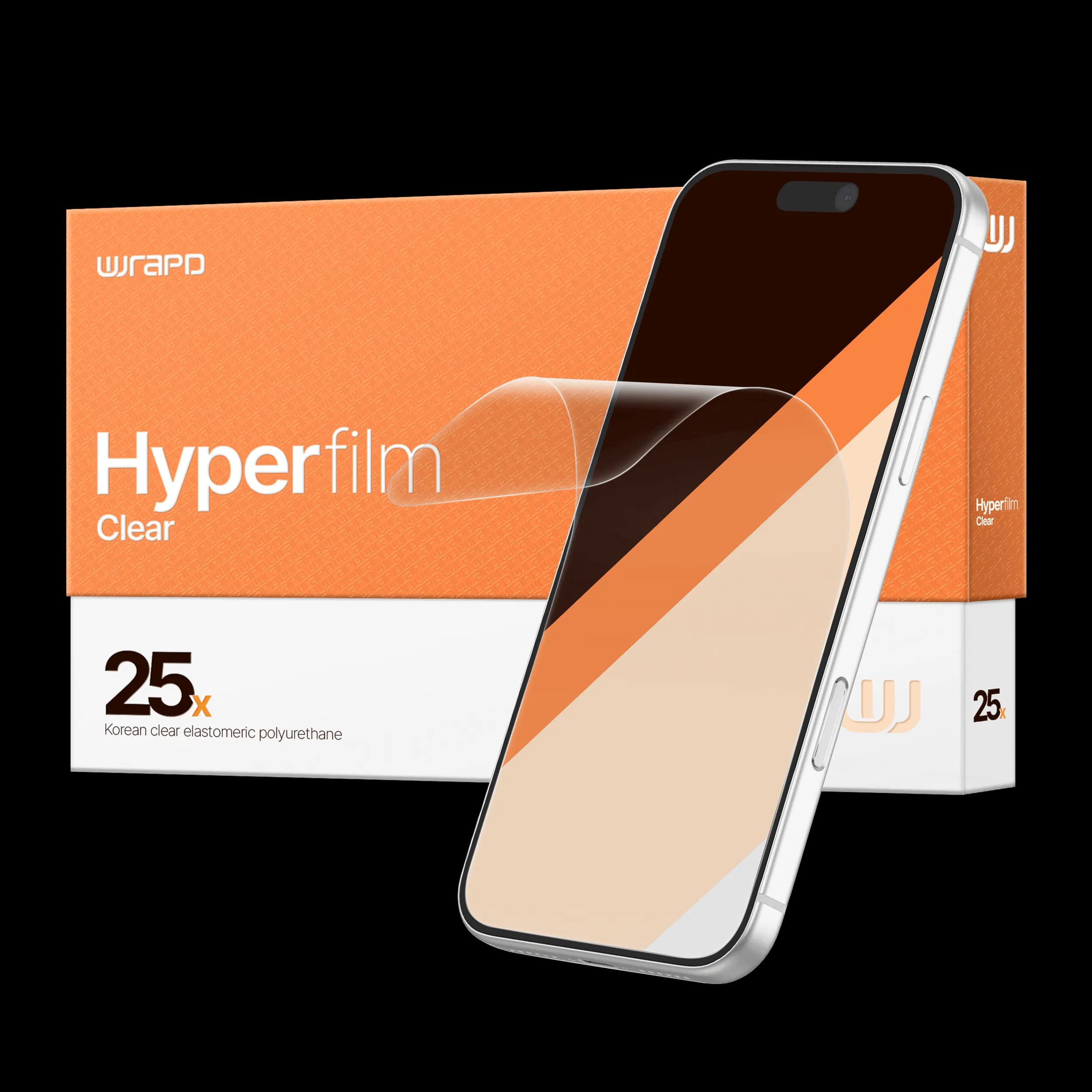 Wrapd HyperFilm - EPU Screen Protector Film (25 Pack) (Clear)