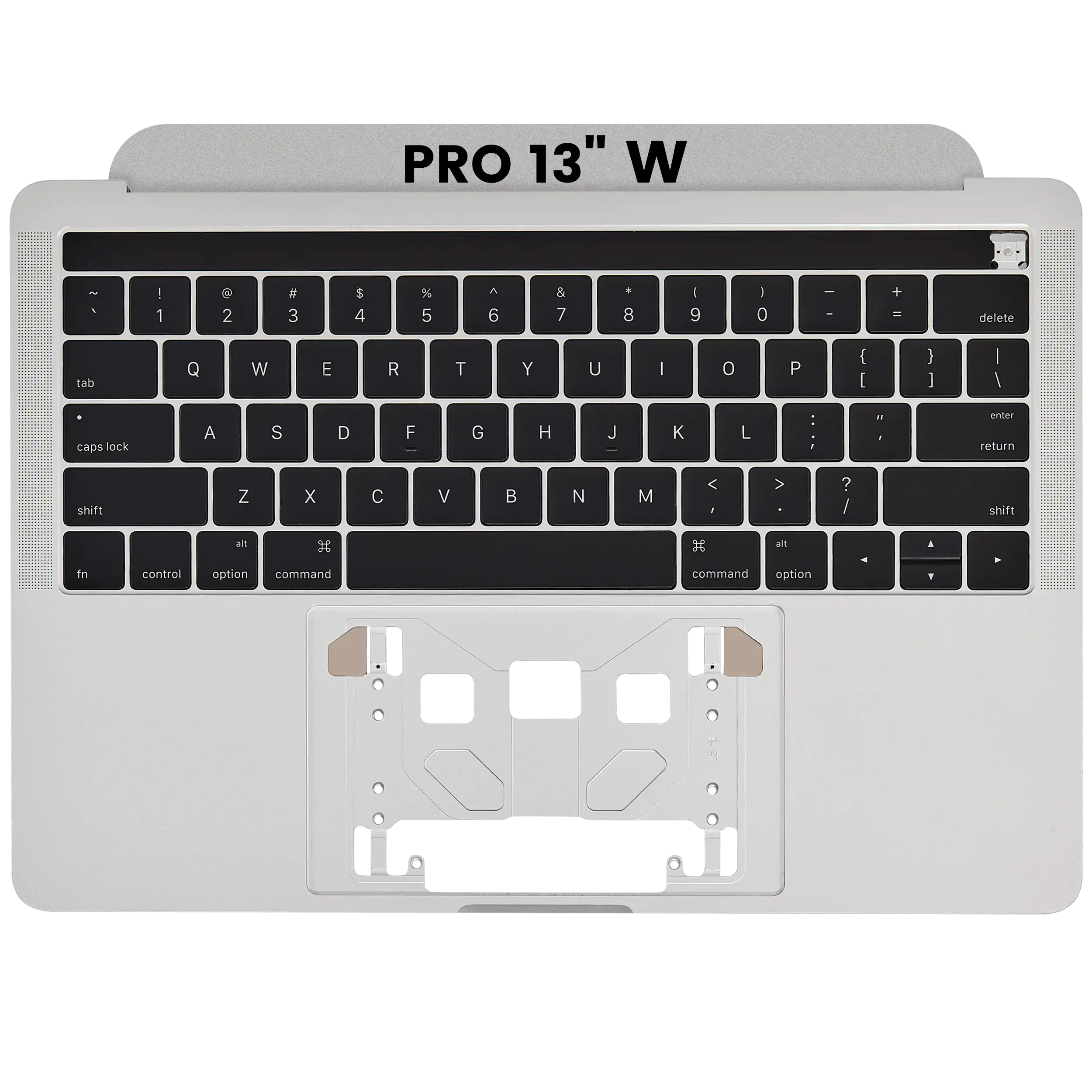 Top Case with Keyboard (ANSI US) For MacBook Pro 13" A1706 (2016-2017) (Used OEM Pull: Grade A) (Silver)